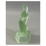 Art Deco 'BREV' Uranium Glass Figurine