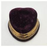 Antique Art Deco Heart Shaped Ring Box