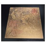 Antique Wooden Pyrography Hankerchief Box