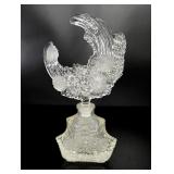 Stunning 1950's Pressed Glass Perfume Bottle