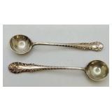 Pair of English Silver-Plated Salt Spoons