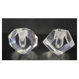 Modenrist Geometric Crystal Candle Holders