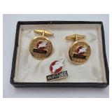 Mirabel City Cufflinks & Pin Set vtg