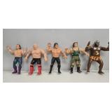 1980's WWF Rubber Wrestling Figures x 5