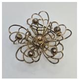 Bond Boyd Sterling Vermeil Flower Brooch