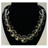 VTG Large Lucite Orb Bead Statement Necklace