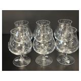 Set of 6 Orrefors Crystal Brandy Snifters VTG
