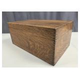 Antique Oak Filing Box
