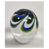 Signed Kosta Goran Warff Art Glass Paperweight