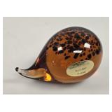 Wedgewood Glass Hedgehog Paperweight vtg