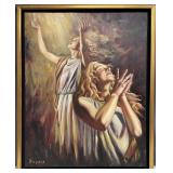 Mario Duguay 'Je demande, je recois' Oil, Signed
