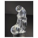 Signed Orrefors Glass Blower Figurine