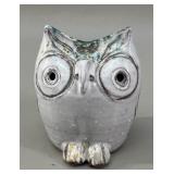 Signed Mid Century Studio Pottery Owl