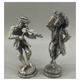 Jewish Sterling  Plated Fiddler & Dancing Rabbi