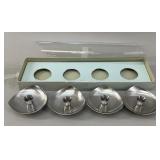 4 MCM Danish Stainless Steel Candleholders