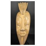 Hand-Carved Bali Goddess Wood Mask