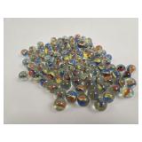 Vitro Agate Tri-Lite Catseye Marbles - Lot of 90+