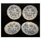 Czechoslovakian Blue Onion Porcelain Small Bowls