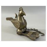 Mughal Deccani Brass Bird Hanging Oil Lamp