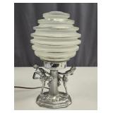 Antique Art Deco Cast Metal Figural Dancers Lamp