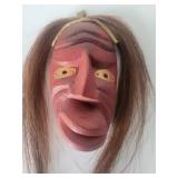 Miniature mask first six nation carved wood with
