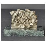 Roger Langevin - metal sculpture on marble base