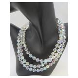 Coro Signed Tgree Strand Necklace, Aurora
