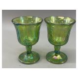 Indiana Glass Lime Green Harvest Grape Goblets