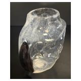 Contemporary Art Glass Organic Form Vase