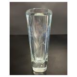 Strombergshyttan Signed Crane Art Glass Vase