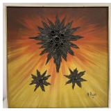 M. Auger MCM Brutalist Relief Mixed Media Painting