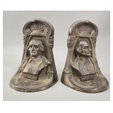 Shakespeare Cast Iron Bookends vtg