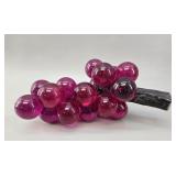 Large MCM Purple Lucite Grape Cluster on Driftwood