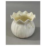 Belleek Porcelain Fine Ribbon Spill Vase