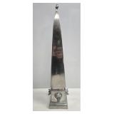 De Campos De Quevedo Pewter Obelisk Sculpture
