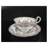 Aynsley Pembroke Bone China Teacup and Saucer Set