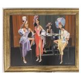 Diane Dufresne Signed Oil Painting: Four Women