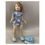 1930s Chad Valley Princess Elizabeth Doll with Hat
