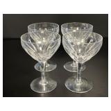 Set of 4 Cut Crystal Champagne Coupes
