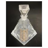 Art Deco Style Pressed Crystal Perfume Bottle