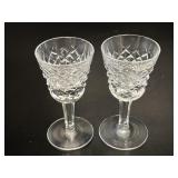 Pair of Cut Crystal Cordial Glasses