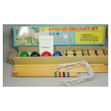 Vintage Skyline 4-Player Wooden Croquet Set Boxed