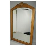 Antique Quarter Sawn Oak Beveled Wall Mirror
