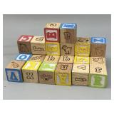 Wooden Alphabet Blocks VTG