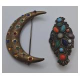Vintage Celestial & Filigree Brooches