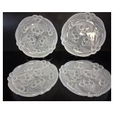 Mikasa Bountiful Frosted Crystal Plates, Set of 4