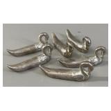 Silver-Plated Swan Knife Rests, Set of 6