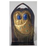 Wall plaque Madonna brass, copper and semi