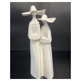 Lladrï¿½ Two Nuns Group Group Porcelain Figurine VTG