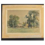Early 1900s Farm Scene Watercolour Signed
